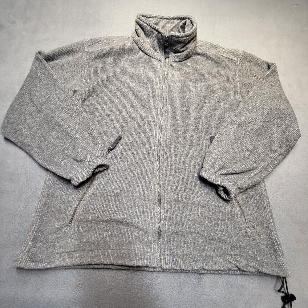 Northwest Territory Fleece Jacket Mens M Gray Full Zip Long Sleeve Outdoors